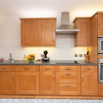 serviced accommodation with fully furnished kitchen